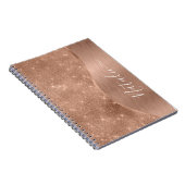 Carnet Parties scintillant métal Rose or personnalisé (Côté Droit)