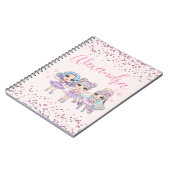 Carnet Parties scintillant mignonne Dolls Nom de la fille (Côté gauche)