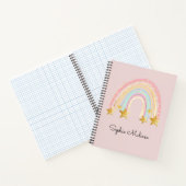 Carnet Parties scintillant moderne arc-en-ciel rose girly (Intérieur)