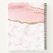 Carnet Parties scintillant moderne Blush Rose or Agate Mo (Dos)