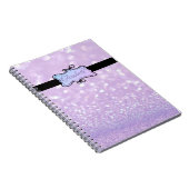 Carnet Parties scintillant moderne Bokeh, Personnalisé (Côté Droit)