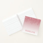 Carnet Parties scintillant moderne branchée Dusty Rose (Intérieur)