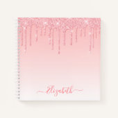 Carnet Parties scintillant moderne design élégant Script  (Devant)