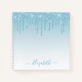 Carnet Parties scintillant moderne design élégant Script  (Devant)