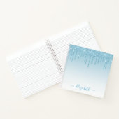 Carnet Parties scintillant moderne design élégant Script  (Intérieur)