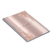 Carnet Parties scintillant modernes Rose Monogramme or  (Côté Droit)