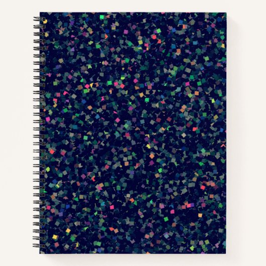 Carnet Parties scintillant multicolore Confetti (Devant)