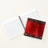 Carnet Parties scintillant noire Red Foil 50 & Fabulous G (Intérieur)