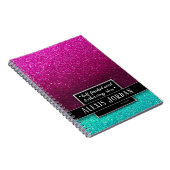 Carnet Parties scintillant Ombre bleu rose chaud Monogram (Côté Droit)