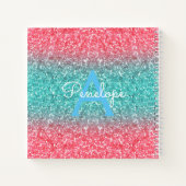 Carnet Parties scintillant Ombre bleue et recette Monogra (Dos)