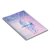 Carnet Parties scintillant Ombre Unicorn violet bleu rose (Côté Droit)