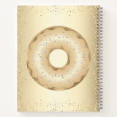Carnet Parties scintillant or beignets nom moderne glam g (Dos)
