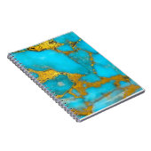 Carnet Parties scintillant OR en marbre turquoise - AJOUT (Côté Droit)