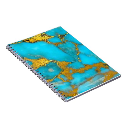 Carnet Parties scintillant OR en marbre turquoise - AJOUT (Côté Droit)