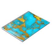 Carnet Parties scintillant OR en marbre turquoise - AJOUT (Côté gauche)