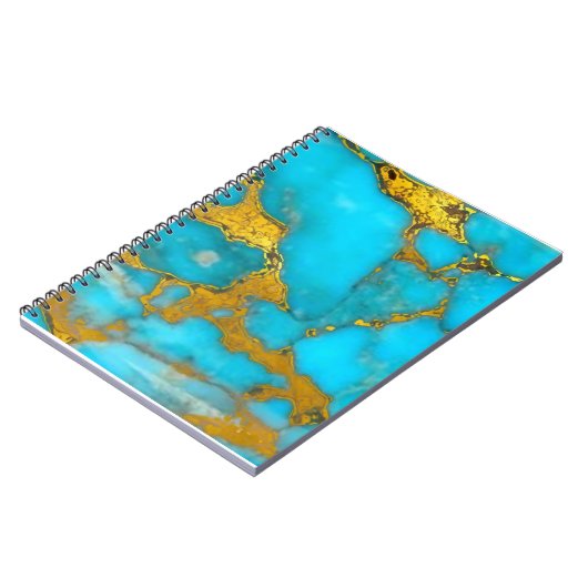 Carnet Parties scintillant OR en marbre turquoise - AJOUT (Côté gauche)