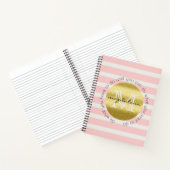 Carnet Parties scintillant or Monogram tendance Blush Pin (Intérieur)