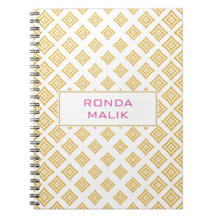 Carnet Parties scintillant or Rhomboid