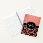 Carnet Parties scintillant or rose Damask (Intérieur)