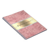 Carnet Parties scintillant or rose Diamant Or moderne (Côté Droit)