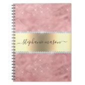 Carnet Parties scintillant or rose Diamant Or moderne (Devant)