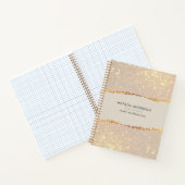 Carnet parties scintillant or rose noir moderne élégant b (Intérieur)