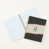 Carnet parties scintillant or rose noir moderne élégant l (Intérieur)