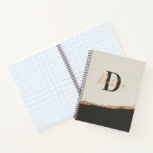 Carnet Parties scintillant or rose noir rose moderne mono (Intérieur)