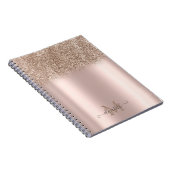 Carnet Parties scintillant or rose Ombre Monogram (Côté Droit)