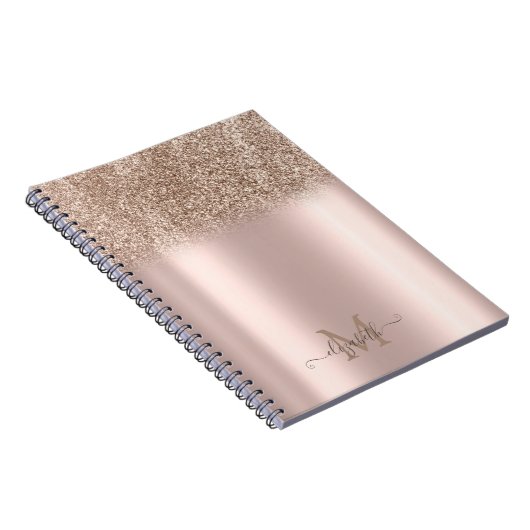 Carnet Parties scintillant or rose Ombre Monogram (Côté Droit)
