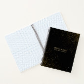Carnet Parties scintillant or scintille sur noir (Intérieur)