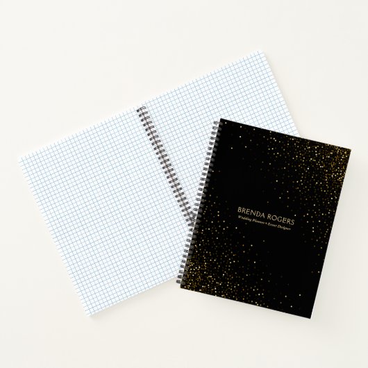 Carnet Parties scintillant or scintille sur noir (Intérieur)