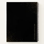 Carnet Parties scintillant or scintille sur noir (Dos)