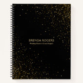Carnet Parties scintillant or scintille sur noir (Devant)