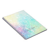 Carnet Parties scintillant Pastel Bokeh Girly Colorée Mot (Côté Droit)