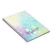 Carnet Parties scintillant Pastel Bokeh Girly Colorée Mot (Côté Droit)