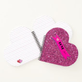 Carnet Parties scintillant rose AMOUR Coeur mignon Saint (Intérieur)