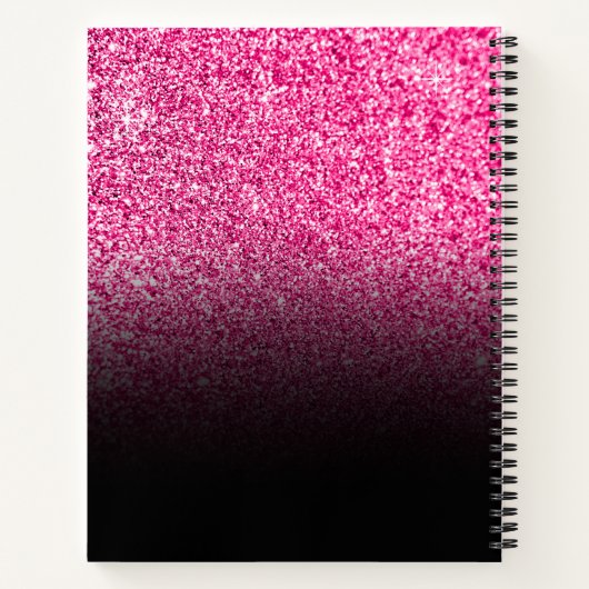 Carnet Parties scintillant rose chaud Black Ombre Sweet 1 (Dos)