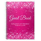 Carnet Parties scintillant rose chaud Framboise Ombre Inv (Devant)