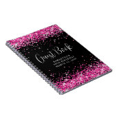 Carnet Parties scintillant rose chaud Noir 40e anniversai (Côté Droit)