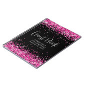 Carnet Parties scintillant rose chaud Noir 40e anniversai (Côté gauche)