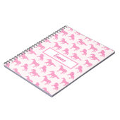 Carnet Parties scintillant rose Cheval Motif Petite fille (Côté gauche)