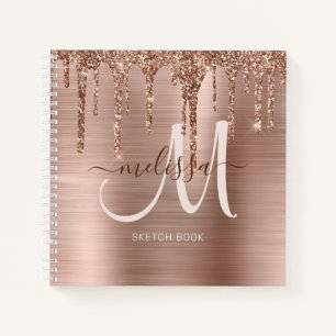 Carnet Parties scintillant Rose Chic Gold Driving Monogr