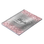 Carnet Parties scintillant rose clair Métallo Argent Fanc (Côté gauche)