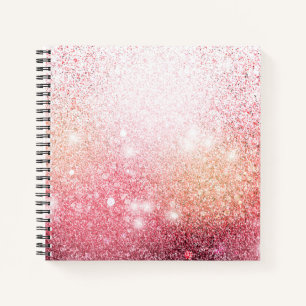 Carnet Parties scintillant rose de luxe