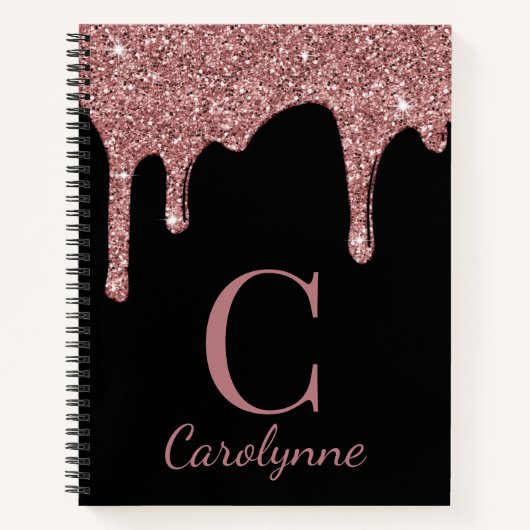 Carnet Parties scintillant Rose d'or filles Lecteurs Mono (Devant)