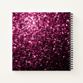 Carnet Parties scintillant rose foncé brillant scintille  (Dos)