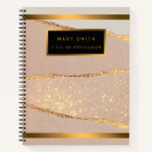 Carnet Parties scintillant Rose Gold de luxe (Devant)