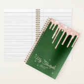Carnet Parties scintillant rose Gold Drival Diary Texte p (À l'intérieur)