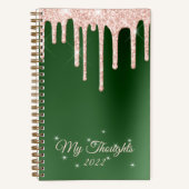 Carnet Parties scintillant rose Gold Drival Diary Texte p (Recto)